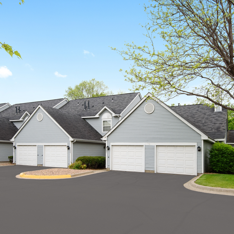 An attached garage comes with every townhome!